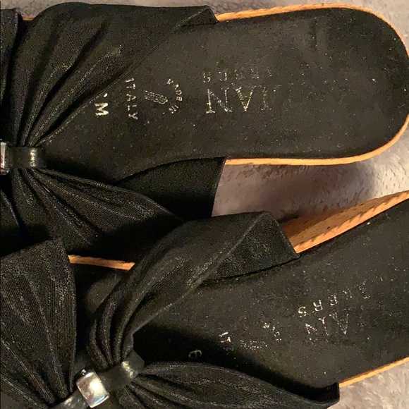 Black Italian Shoemaker wedges - Picture 2 of 3